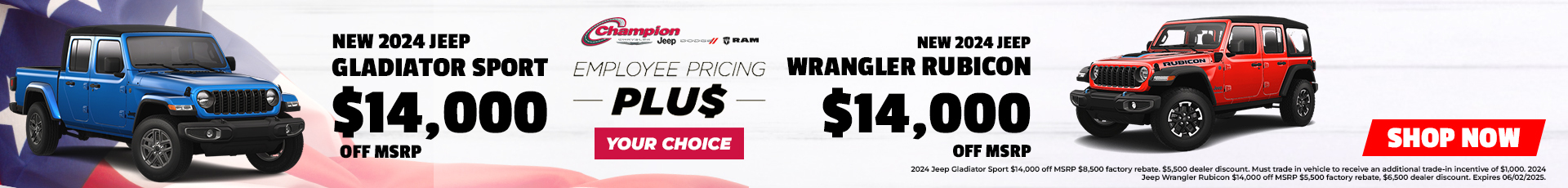 2024 Jeep Gladiator and Wrangler Models