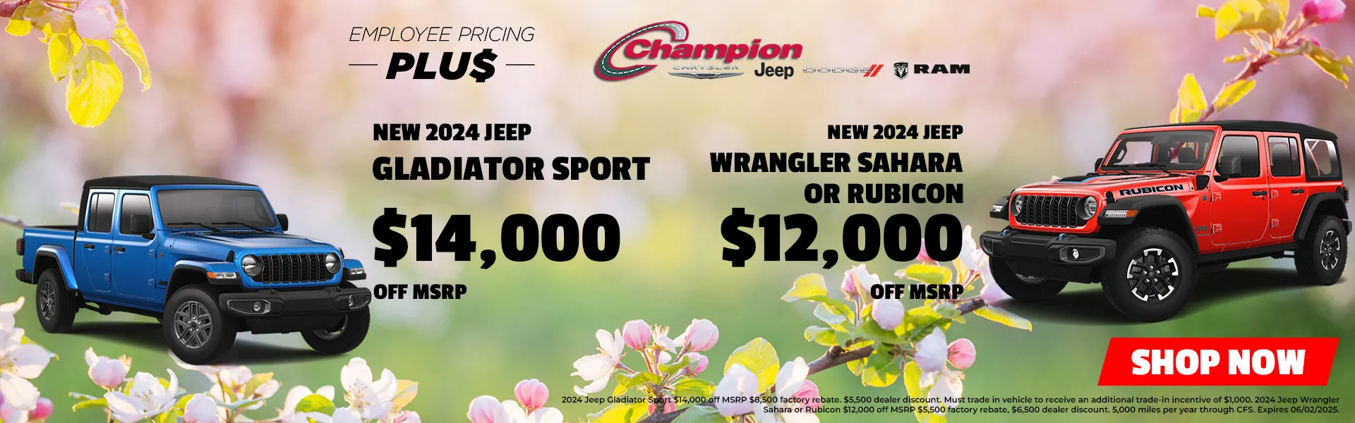 2024 Jeep Gladiator and Wrangler Models